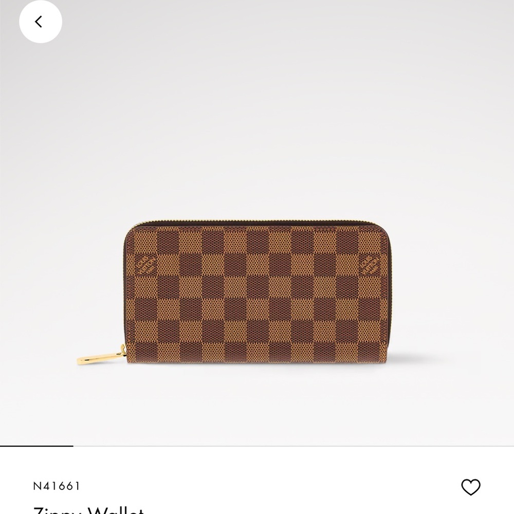 Louis Vuitton Brown Checkered Zippy Wallet